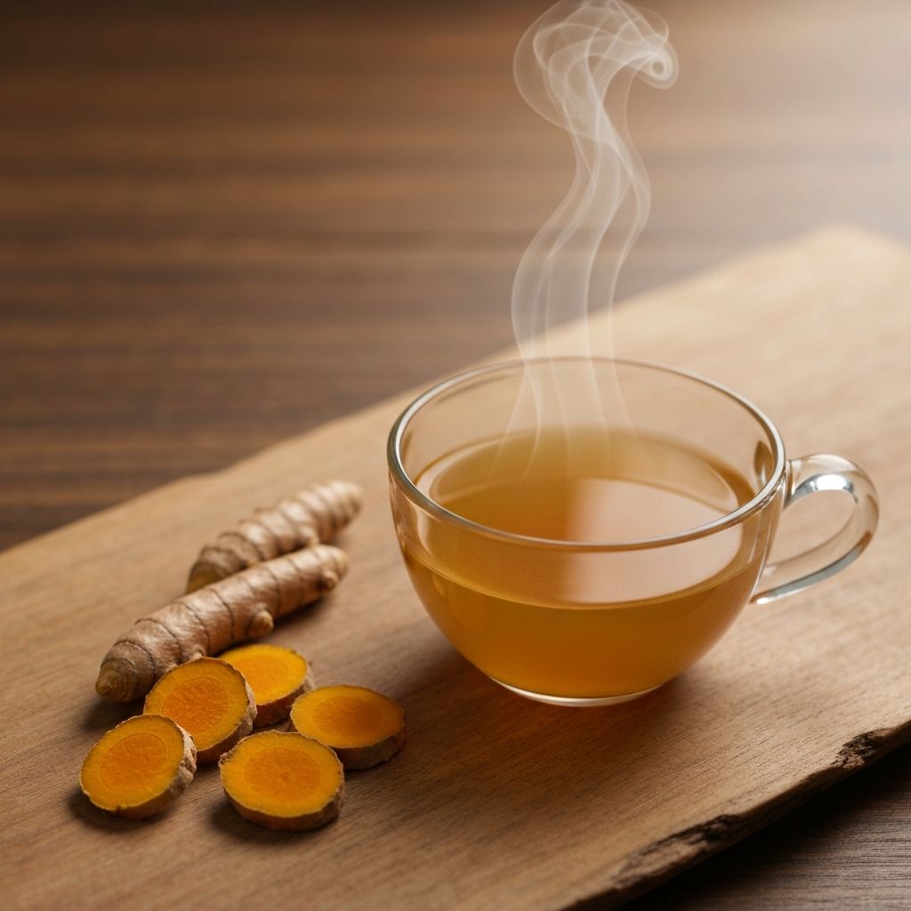 Dried turmeric slices for tea